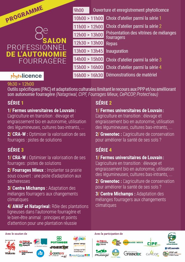 fugea's tweet image. 🥳Le #SPAF2023, c&apos;est déjà mercredi prochain  

🙏Une 8ème édition co-organisée par la FUGEA @FermesUCLouvain 

🔎Et un programme bien chargé à découvrir ici: fugea.be/accueil/salon-…