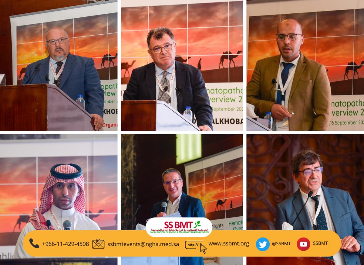 SSBMT's tweet photo. Some of our distinguished speakers sharing their insights on the diagnosis, treatment, and pathogenesis of the LPDs.
#17ICML
#SaudiHematology 23
#saudi_lymphoma 23 https://t.co/bO5LT7sZSh
