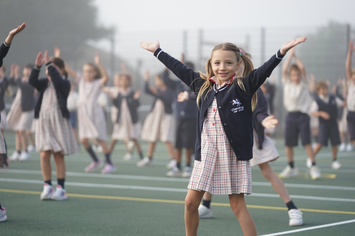 chandlings_sch's tweet photo. It was a Foggy Feel Good Friday this morning but that didn't stop everyone from getting their hearts racing and their minds and bodies ready to start the day. We even spotted some teachers joining in including Ms Cook! #feelgoodfriday #wellbeing #exercise #chandlingsprep https://t.co/30xbQDlj2Y