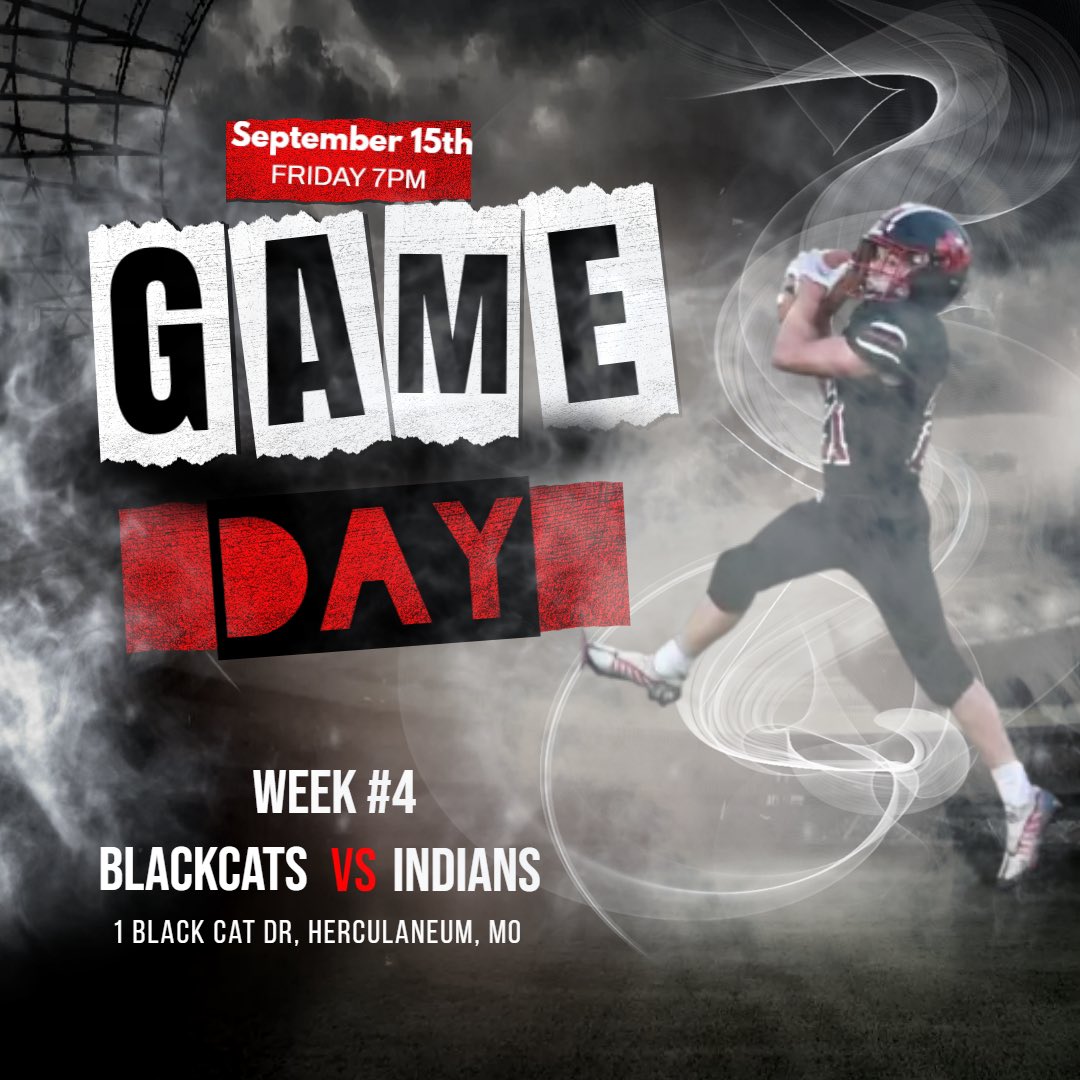 IT’S GAME DAY!!! Join us us in the stands TONIGHT! We are rolling out the red carpet for our Blackcats! Dress in all red or wear your flashy gear! See you there! #wearetheblackcats #gameday