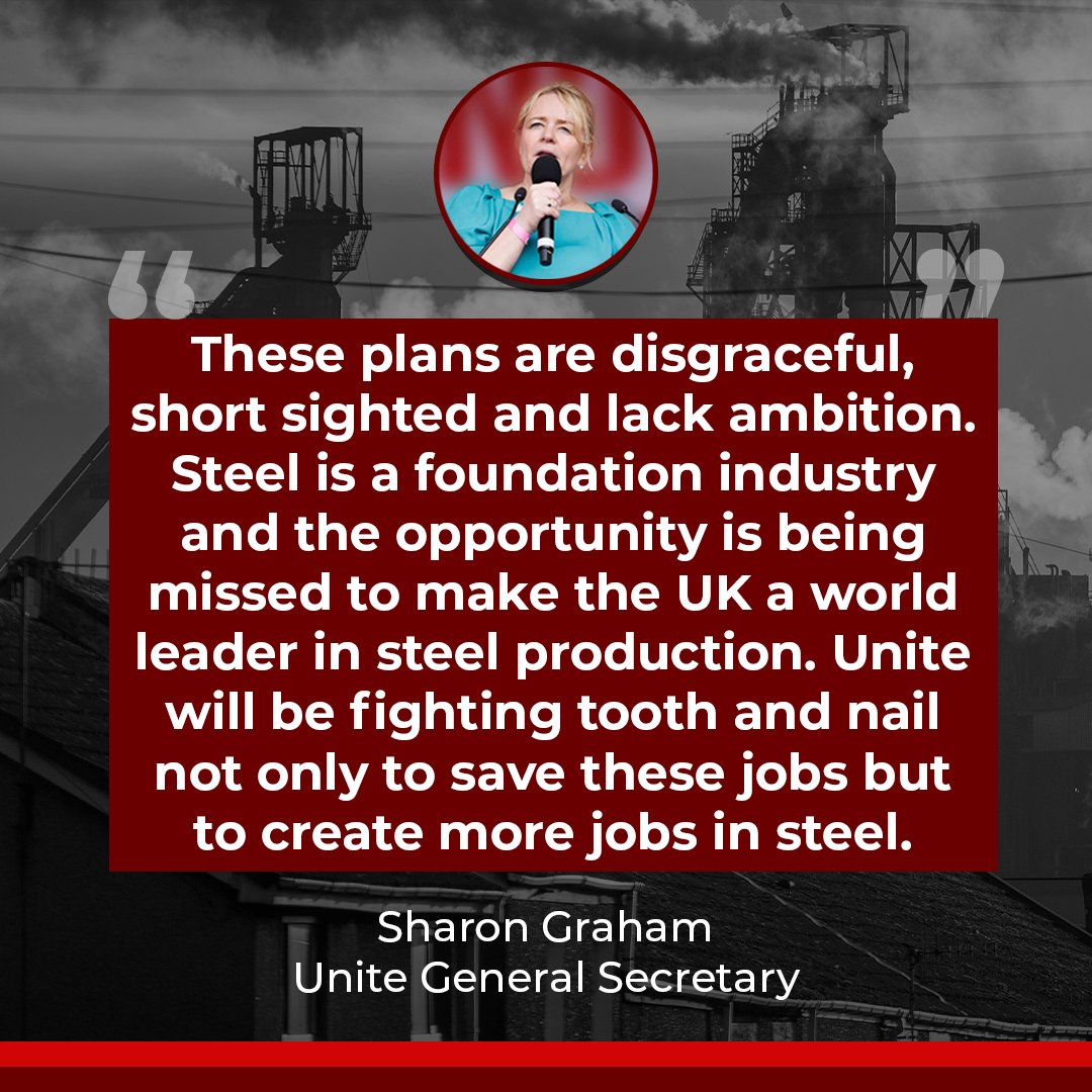 UniteWales (@unitewales) on Twitter photo The plans revealed today by the UK Government and TATA for Port Talbot’s steel works are a disgrace.
<a href="/unitetheunion/">Unite the union: join a union</a> will be fighting tooth and nail to safeguard employment and to create thousands of jobs for generations to come.
More here - unitetheunion.org/news-events/ne… The plans revealed today by the UK Government and TATA for Port Talbot’s steel works are a disgrace.
<a href="/unitetheunion/">Unite the union: join a union</a> will be fighting tooth and nail to safeguard employment and to create thousands of jobs for generations to come.
More here - unitetheunion.org/news-events/ne…