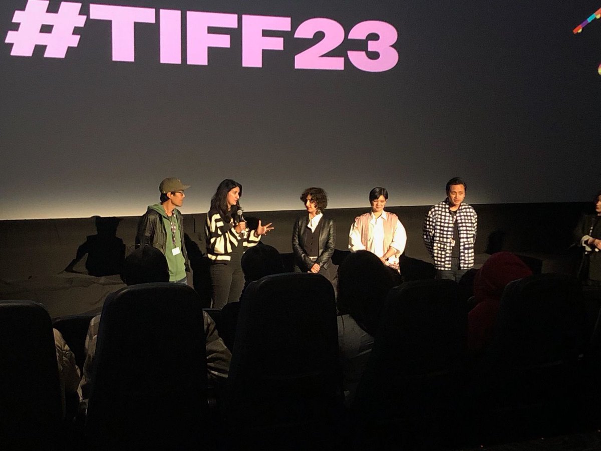 Last night was the 2nd (sold out!) public screening of Meteor as part of the Short Cuts programme 1. It was a treat to get to go up afterward with Director Atefeh Khademolreza and Producer Sam Kiehoon Lee to answer questions. What a great festival we’ve had! Thank you <a href="/TIFF_NET/">TIFF</a>!