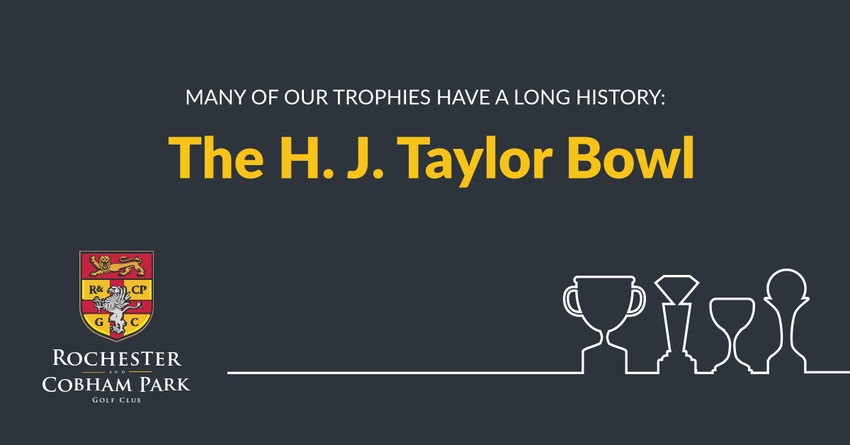 The H.J. Taylor Bowl is a trophy for the top three Men's nett medal scores during the summer season, named after left-handed golfer Henry Taylor. Discover more about our trophy's history. ow.ly/Onwm50PEjO0

 #englandgolf #kentgolf #trophies