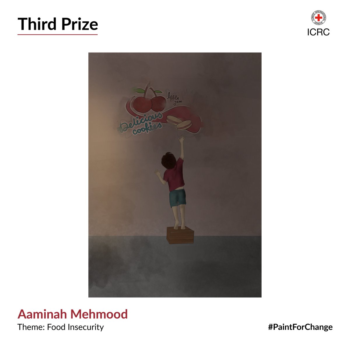 ICRC_Pakistan's tweet photo. 🥉Third place: Aaminah Mehmood
#FoodInsecurity

We thank all participants of #PaintForChange for their effort and enthusiasm and hope to see more amazing artwork next year!

#ICRC #Pakistan #ArtContest #DigitalArt

[4/4] https://t.co/Ofw89MFuPd