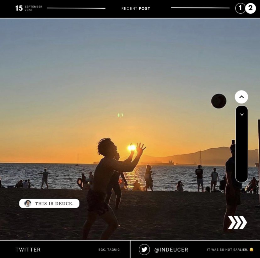 ㅤ

︎ㅤㅤㅤㅤㅤINDEUCER.⠀༄   SNS UPDATE.

ㅤㅤㅤㅤㅤ091523. BGC, TAGUIG. 𖤓
ㅤㅤㅤㅤㅤATHLETE:   OFF-SEASON.

ㅤㅤㅤㅤㅤ“This was taken earlier today. I had a lot of fun but it was so hot. 🫠 Papawis tayo.”

︎ ︎ㅤ