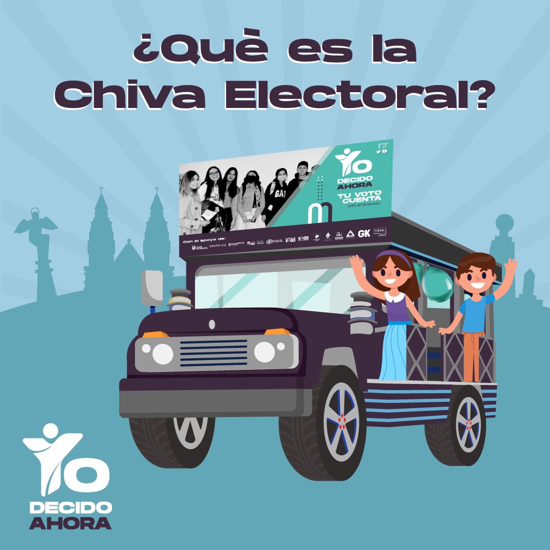 CIDisruptive's tweet photo. #YoDecidoAhora 🇪🇨  Ejerce un #VotoInformado en beneficio del país. Participa de la #ChivaElectoral que visitará barrios y parroquias del DMQ. 
https://t.co/McMMRaTOTu
#segundavuelta #eleccionesanticipadas2023
#ReporterosCiudadanosEC #EleccionesTransparentes 
#democraciainformada https://t.co/uy4i3mu5lz