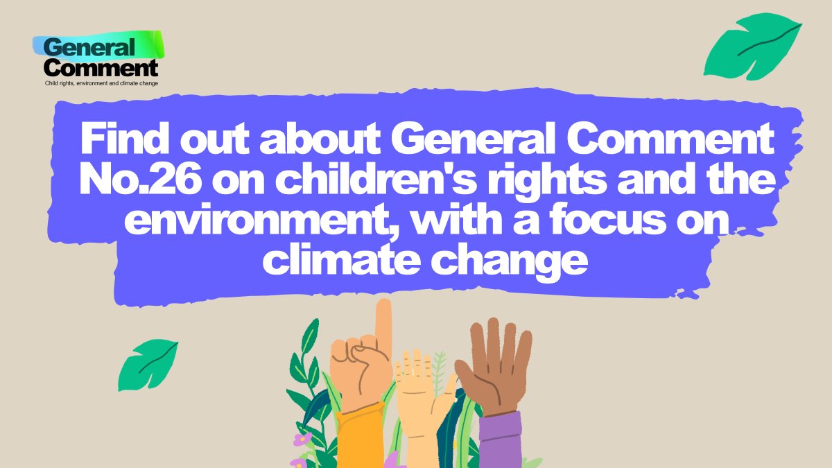 UPChildLaw's tweet photo. REMINDER |🌏
3 days to go! #CountdownGC26 If you have been wondering what the @UNChildRights1 General Comment No. 26 is about, here is a thread summarizing some of the key messages! #GC26
#RightToCleanEnvironment #EnviroRightsRChildRights https://t.co/QN3SIyzdCm
