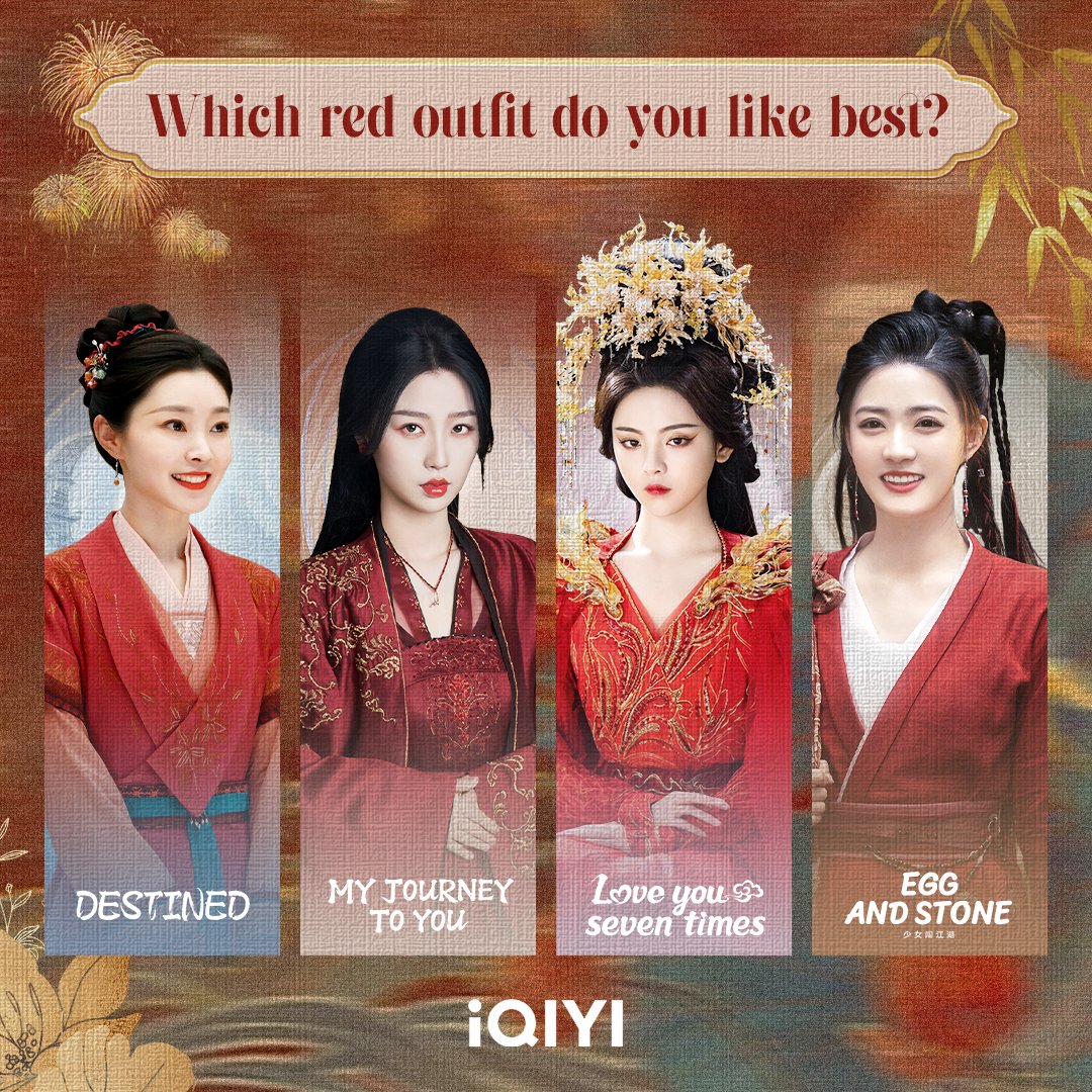 iQIYI's tweet photo. Which of the red costumes do you like best?
👉🏻App: https://t.co/tNJOcBrFOb
👉🏻Watch: https://t.co/WGtMGJTfet
#cdrama #MyJourneytoYou #云之羽 #LoveYouSevenTimes #七时吉祥 #Destined #长风渡 #少女闯江湖 #EggandStone https://t.co/98Ar9XiRzr