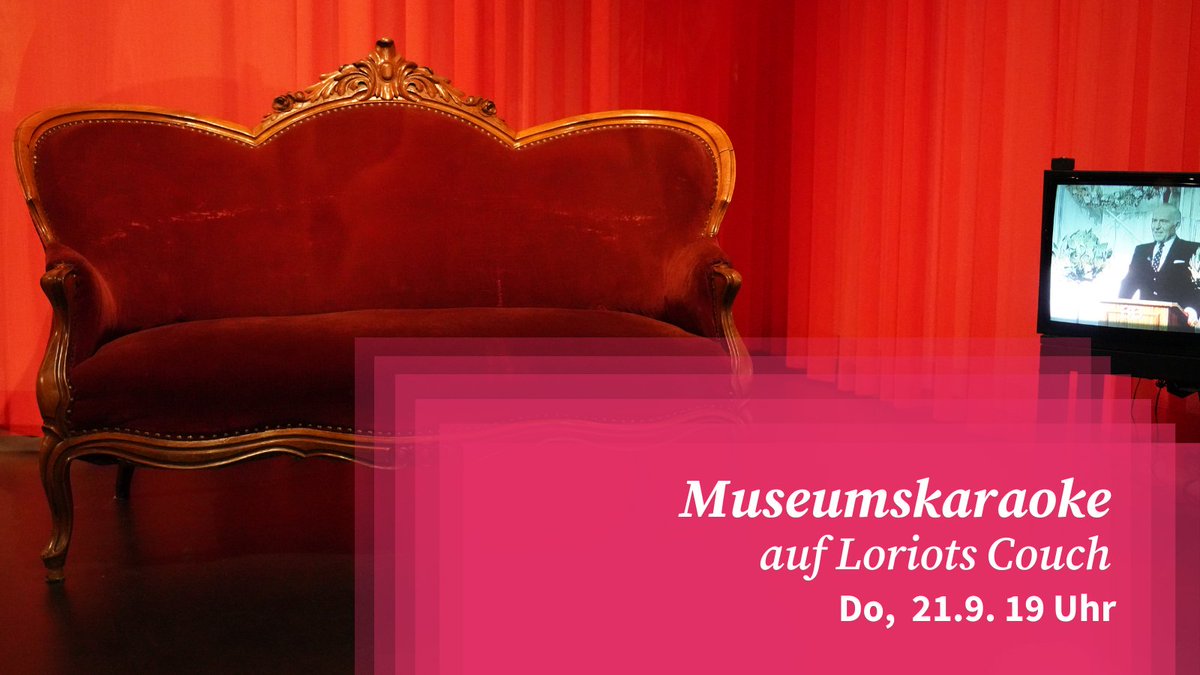 #Loriot wäre in diesem Jahr 100 Jahre alt geworden. Das rote Sofa, auf dem er einst Fernsehgeschichte schrieb, wandert deshalb 100 Tage durchs #hdgbw. Dazu gibt es tolle Veranstaltungen wie das kommende #Museumskaraoke. Tickets gibt es hier: eventim-light.com/de/a/5bbb214e7…