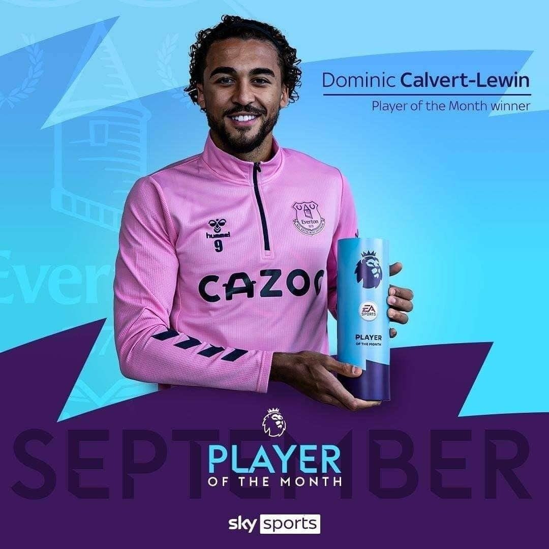 BREAKING: Everton’s Dominic Calvert-Lewin has been named the EA Sports Premier League player of the month for September 👏🏆
