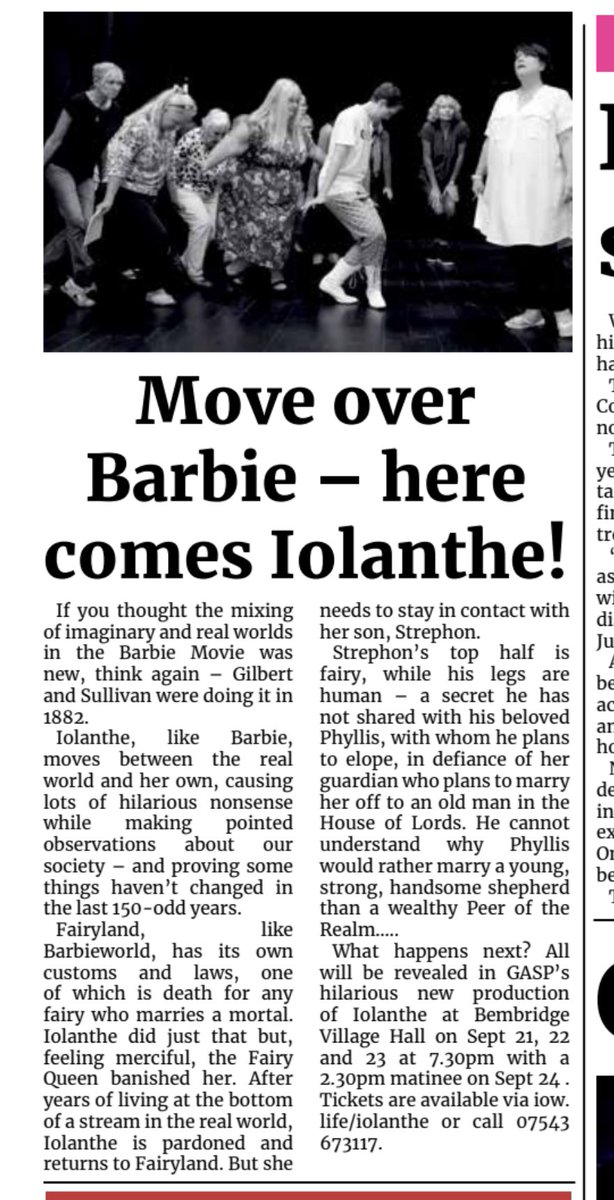 GASPIOW's tweet photo. Thank you @iwobserver for this piece in today’s paper. With less than a week to go till opening night, tickets are now quite limited for most performances so don’t delay and miss out! 

Book your ticket at https://t.co/tezrHvvtjP
Or call 07543 673117 https://t.co/JBUs1O2l2G