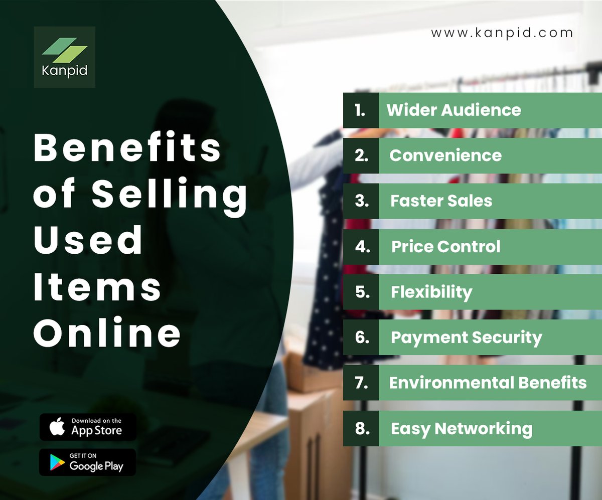 Kanpid_'s tweet photo. Benefits of Selling Used Items Online💼

Share these advantages and start decluttering, earning, and exploring new opportunities by selling used items online! 📦📈

#Kanpid #OnlineSelling #Declutter #EcommerceSuccess https://t.co/cOAKMSNeax