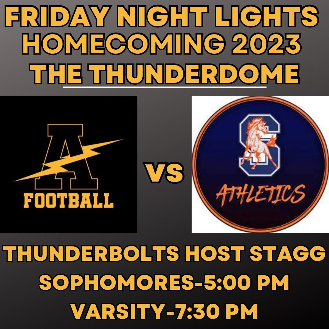 vjabolts's tweet photo. FRIDAY NIGHT LIGHTS
HOMECOMING 2023
LET’S GO @VJA_FOOTBALL
🆚 STAGG
🎫 https://t.co/aCpwMXte8Q
(DIGITAL TICKETS ONLY)
📺 https://t.co/E0QsFbspZi
🎇 POSTGAME FIREWORKS 🎇
TIME TO BRING IT @tboltstorm
⚡️#ThunderTown ⚡️ https://t.co/c9te8lI9Ov