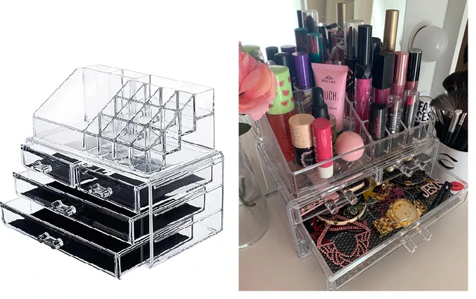 Organizador De Maquiagem Acrílico Divisórias Cosméticos TM 1304