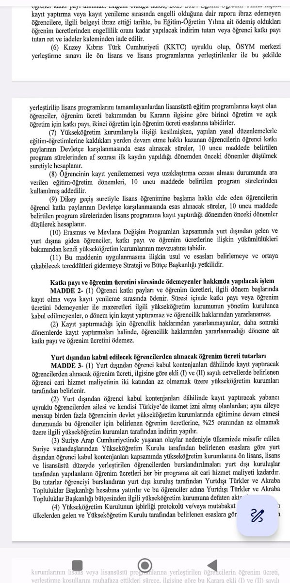 Cumhurbaşkanı Erdoğan 15 temmuz 2023 tarihli  resmi gazete de yayımlanan öğrenim ücretleri katkı payları kararında, yabancı uyruklu öğrencilere % 25 den az olmamak üzere kardeş indirimi sağladı.
Peki, bu karardan Türk öğrenciler faydalanabiliyor mu? Tabiki hayır. 
Türk Gençleri