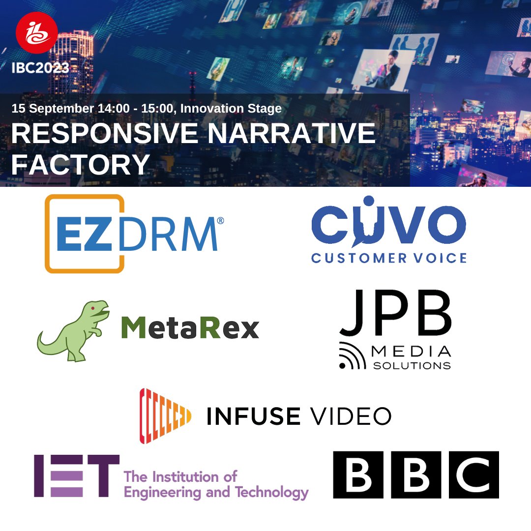 IBCShow's tweet photo. UP NEXT the free-to-attend @The Innovation Stage, Hall3 - The IBC Accelerator Media Innovation Programme Project 'Responsive Narrative Factory' will showcase in 15 mins! #IBC2023 #IBCAccelerators
https://t.co/kINcOlbtXU https://t.co/njcCc64ZrM