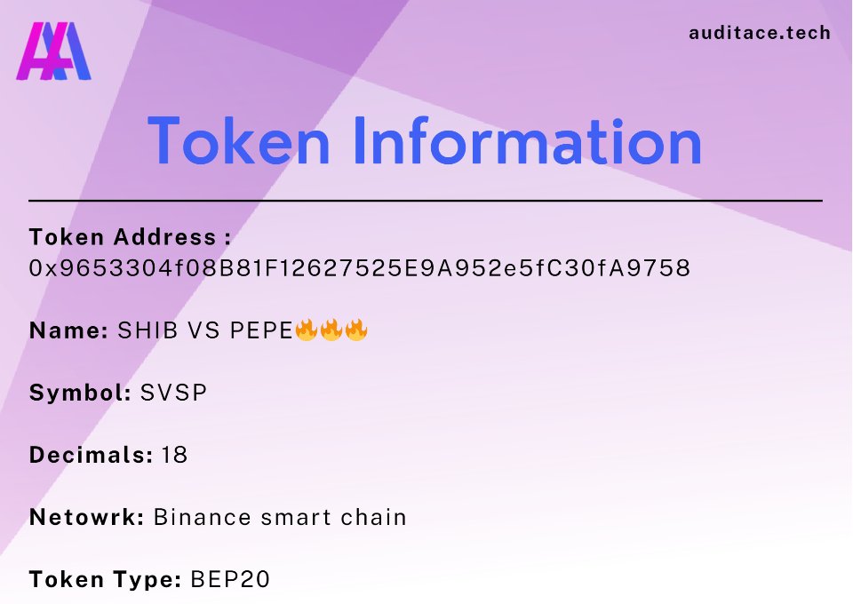 SVSP_BSC's tweet photo. ⭕️Passed audit 
⭕️full disclosure 
⭕️Marketing Plan  

SHIB VS PEPE Audit Report ：https://t.co/xOPKxxTMFM https://t.co/uvIGJ8AW80