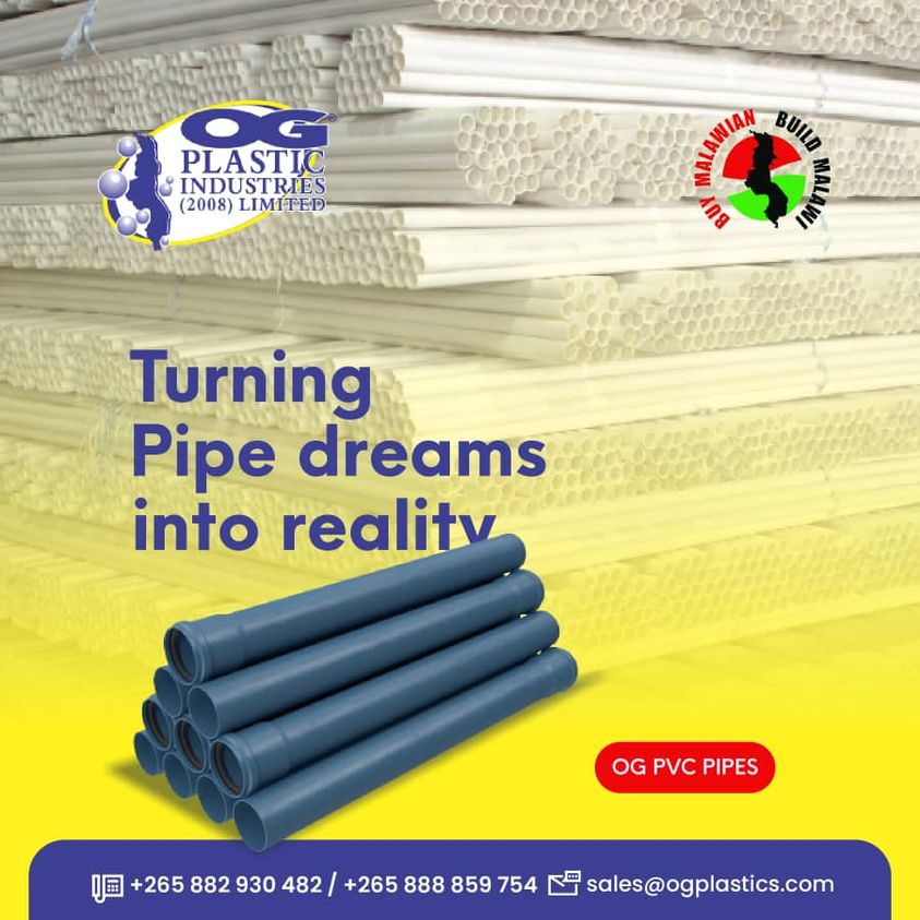og_malawi's tweet image. Transform your projects from dreams to reality with OG Plastics' PVC Pipes. Crafted with precision and built for reliability! 📷📷

#OGPlastics #PVCSolutions #BuildingDreams #Malawi