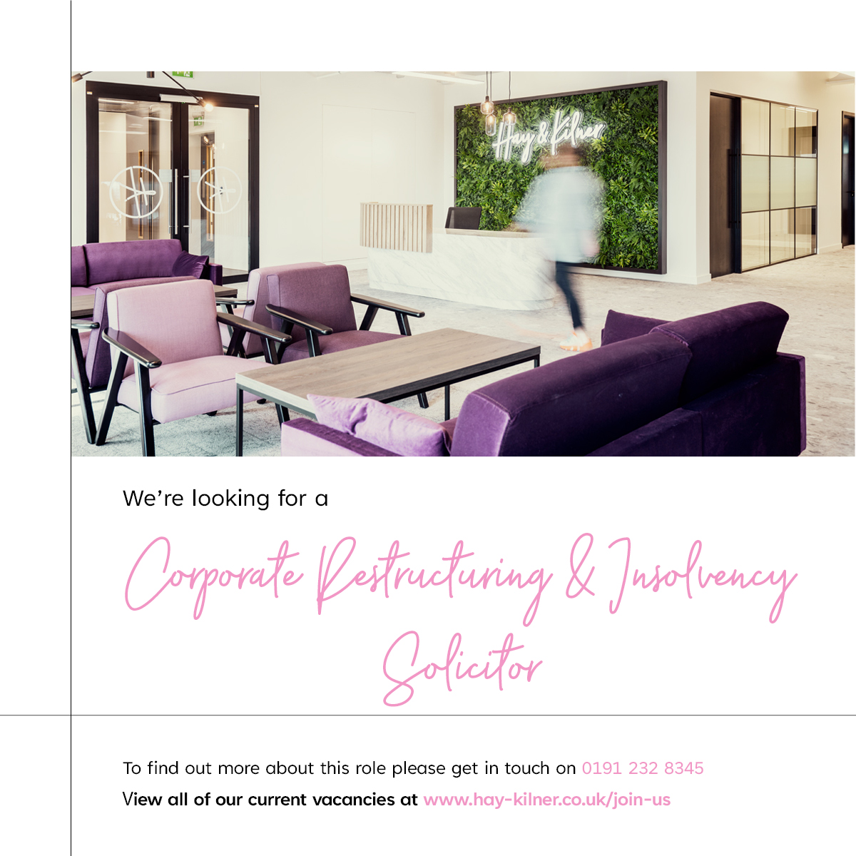 We’re Hiring!

We are looking for an experienced and highly skilled solicitor to work in our busy Corporate Restructuring and Insolvency Team.

For more information about this role, head over to our website here - hay-kilner.co.uk/join-us

 #Haykilner #legaljobs #lawjobs #Lawfirm