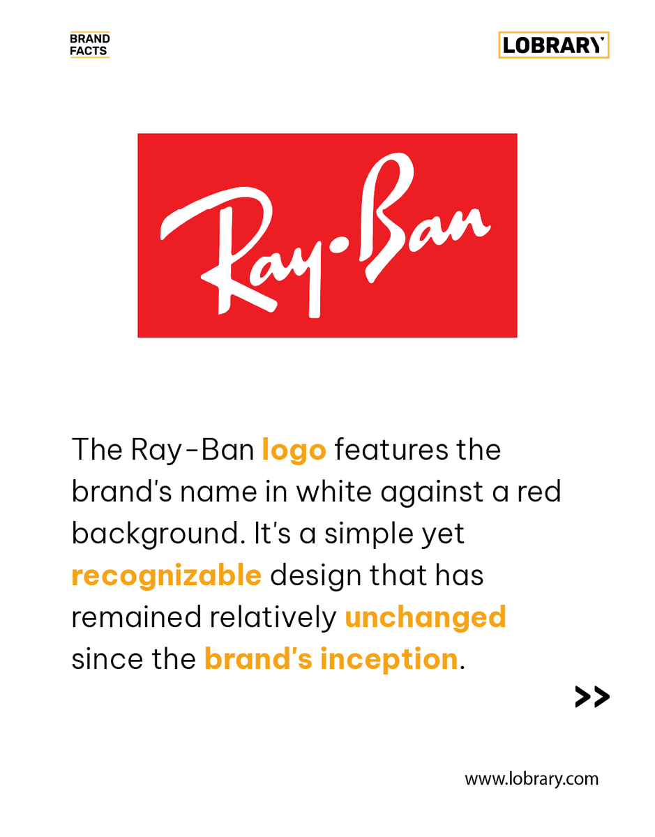 Lobrary_'s tweet photo. Ray-Ban🕶 has been known for its memorable marketing campaigns. One of the most famous taglines was "Never Hide," which emphasized individuality and self-expression.
#lobrary #brandfacts #brands #rayban #branding #facts #aviator #sunglasses #fashion #libraryofbrands #hidden https://t.co/dXluw6j9v2