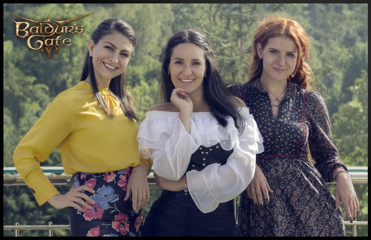 The charming vocalists of #BaldursGate3 songs!🔥 From left to right: Mariya Angelova - “Nightsong”, “The Power - Choral version” Ilona Ivanova - “Weeping Dawn”, “I Want To Live”, “The Power - song version” Mariya Anastasova - “Down By The River”, “Song Of Balduran”, “Raphael’s