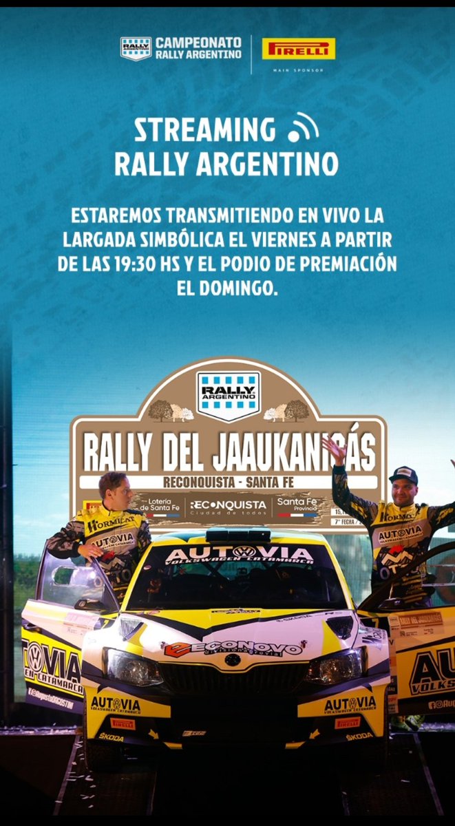 Así se corre en Reconquista #RallyArgentino Rally del Jaaukanigás