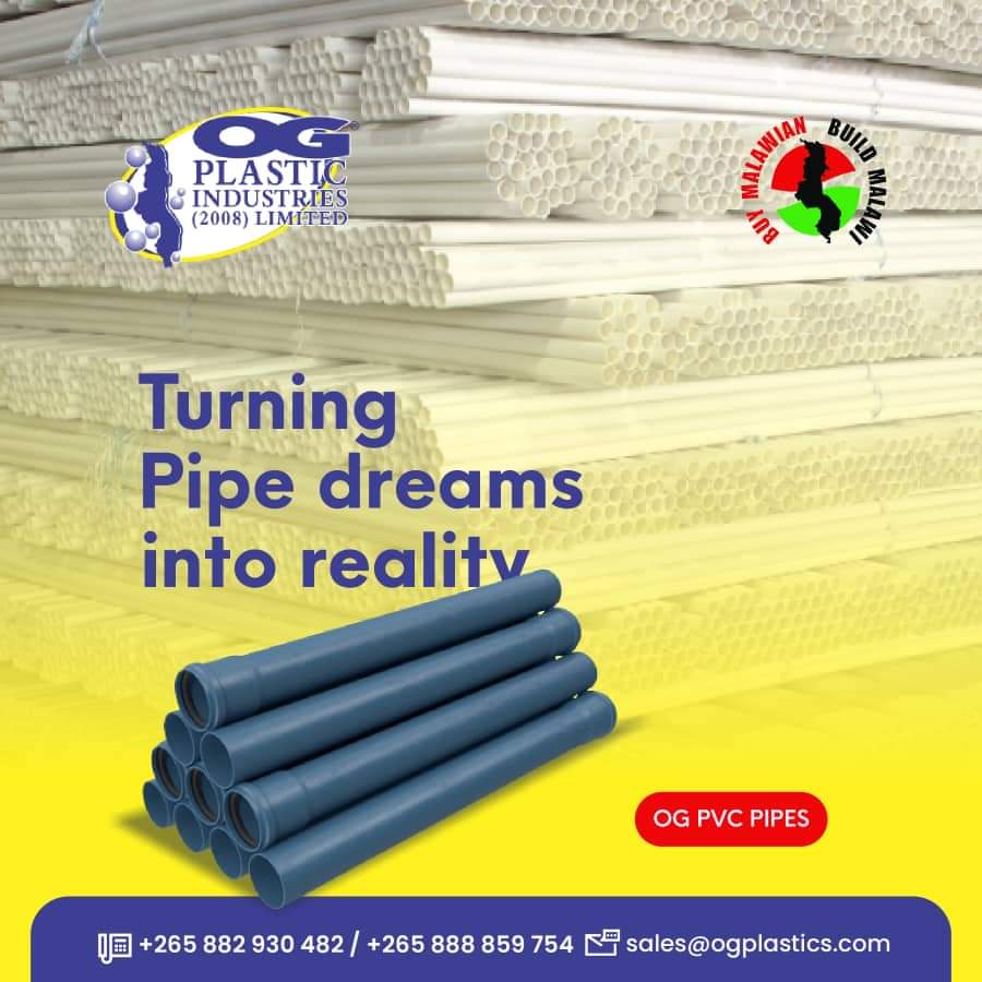 Bizmalawi's tweet image. Transform your projects from dreams to reality with OG Plastics' PVC Pipes. Crafted with precision and built for reliability!
More info: bizmalawionline.com/listing/og-pla…
#OGPlastics #PVCSolutions #BuildingDreams #Malawi