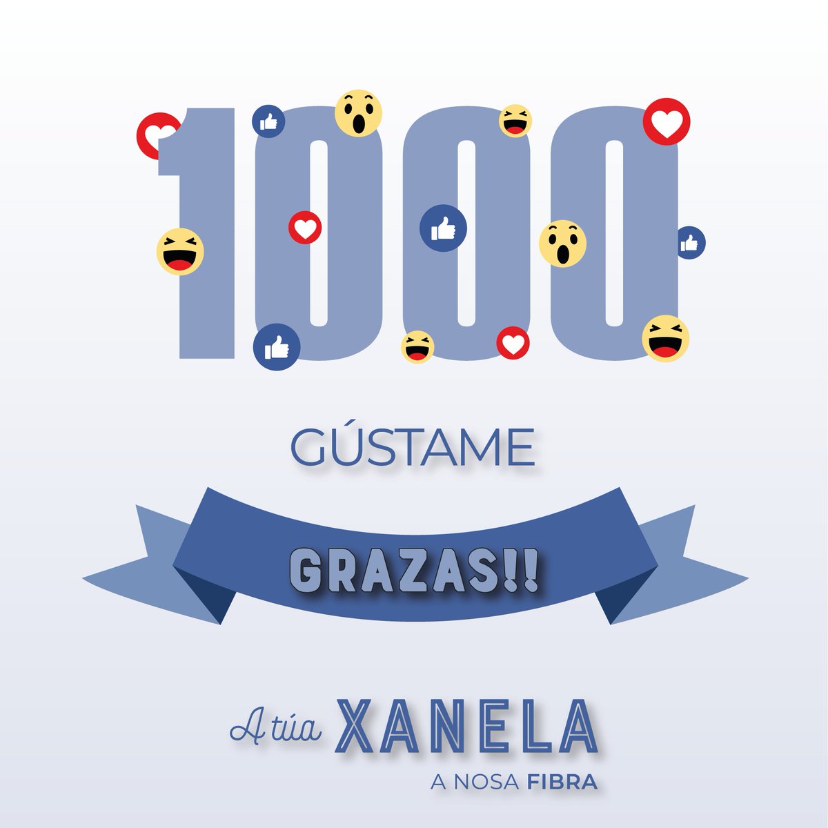 Xa son 1000 gústame no Facebook,
Grazas!! ❤️