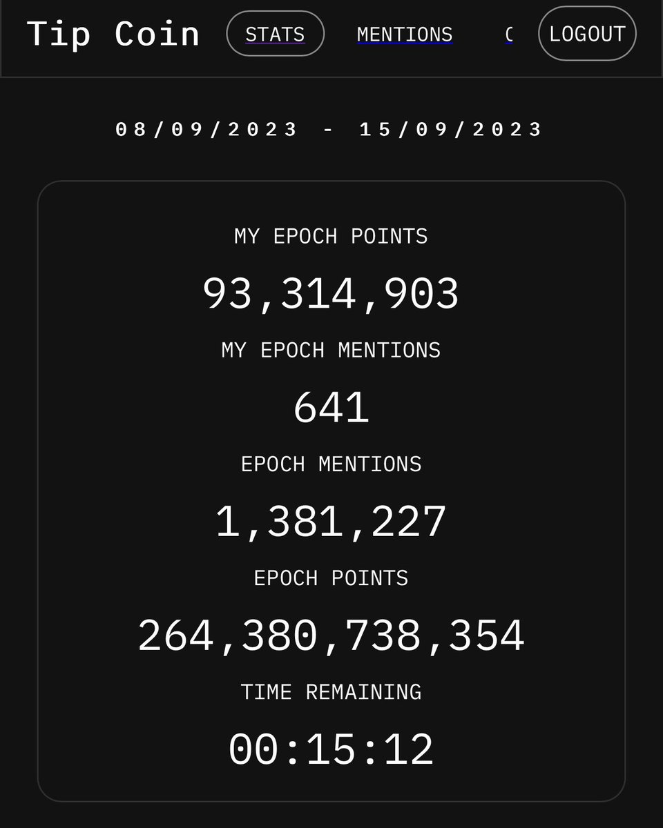 wyckoffweb's tweet photo. In less than 15mins, the $tip Epoch is coming to an end @tipcoineth 

20,000,000 $tip to all my followers!!!🔥

$tip ,i $tip you back in the comments 
$tip $tip $tip

Let's $tip 🚀🚀🚀

Quote this tweet with $tip
Like and retweet ♻️♻️♻️

#tip #TipCoin #TipCoinEth https://t.co/hLQLH7Zqdu