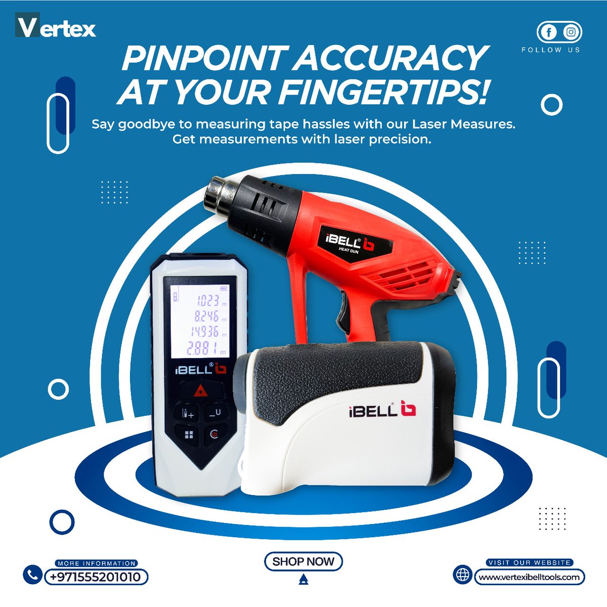 Ibellpowertools's tweet photo. "Measure with ultimate accuracy using our Laser Measures. Say goodbye to guesswork and hello to precise measurements at the speed of light. 
Upgrade your toolkit today!
https://t.co/orNbywuKWx
Contact us on : +971 555201010
#ibell #ibelltools #laser #technology #tools #equipments https://t.co/drBBeq43TR