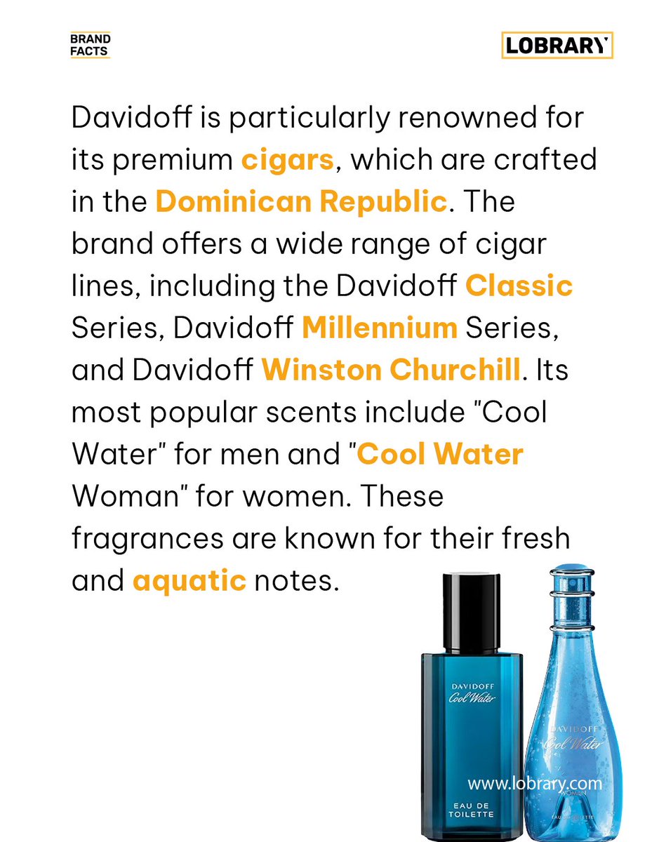 Lobrary_'s tweet photo. In addition to cigars and tobacco products, Davidoff produces a range of luxury accessories, including humidors, lighters, cutters, and leather goods. These accessories are designed to complement the cigar-smoking experience. #lobrary #facts #davidoff #facts #perfume #lifestyle https://t.co/hHhhWlGvBy