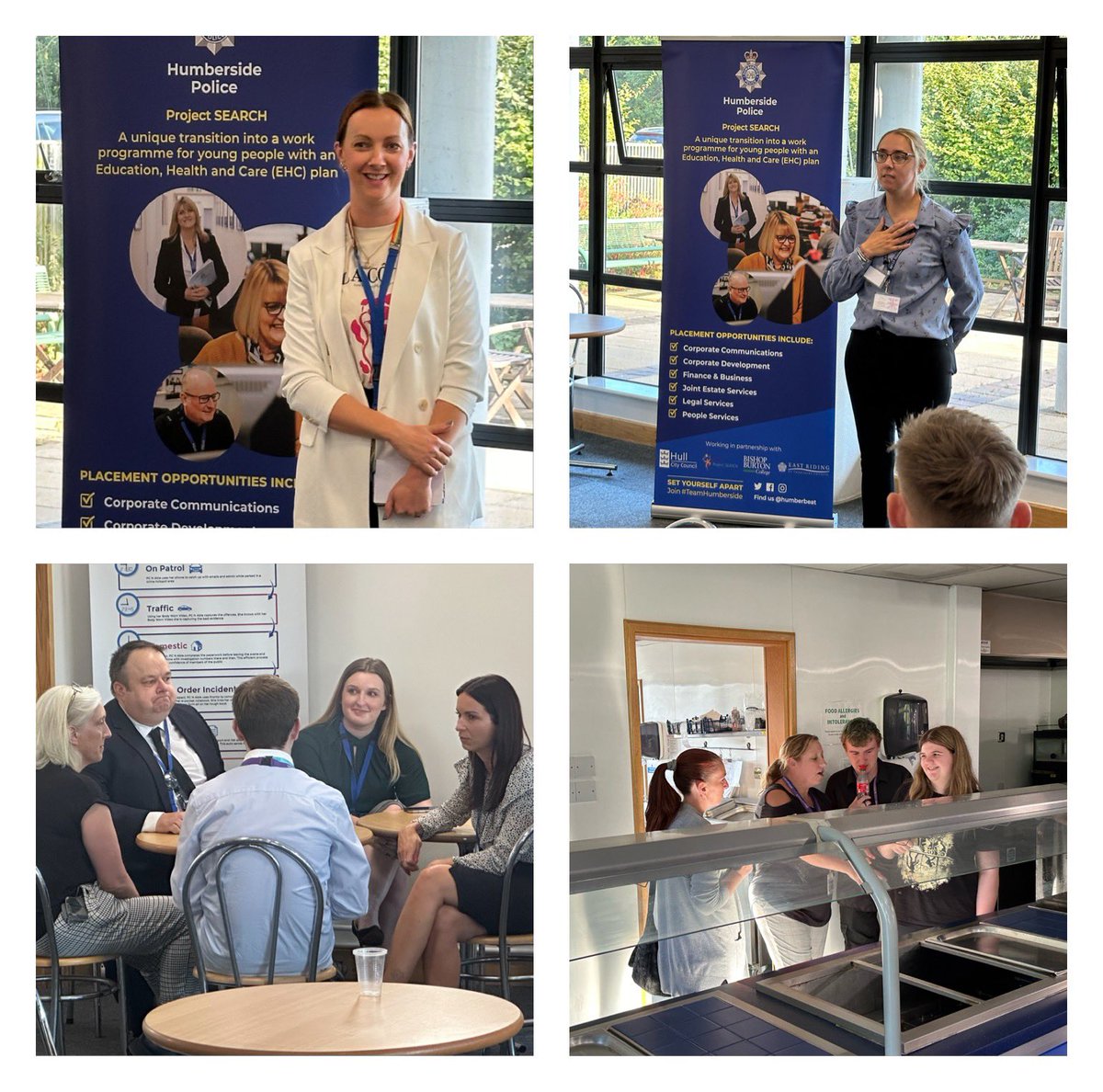 SgtJamesMain's tweet photo. #HumbersidePolice @Humberbeat welcomed our first cohort of interns & families to our headquarters last night to meet their work teams through the @dfnsearch programme supported by @BishopBurton & @East_Riding @Hullccnews #EmploymentForAll #SupportingDisability #opportunities https://t.co/aZS1oDUydH