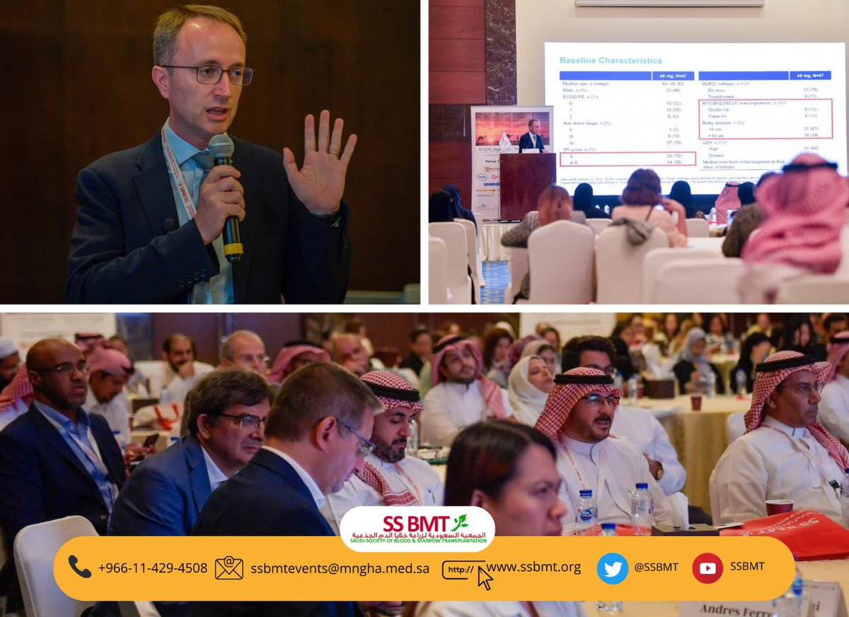 SSBMT's tweet photo. Enriching program and discussions related to best practices in treating lymphoma
#17ICML
#SaudiHematology 23
#Saudi_lymphoma 23 https://t.co/klTHnPm1iB