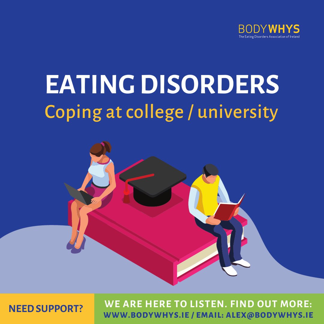 📚 Finding it challenging to adjust to college life? Whether you are starting college / university for the first time or going back for a new term, it can be difficult to navigate this new chapter. ▶ See here for more information: bodywhys.ie/understanding-… @TheUSI @NCP_ED