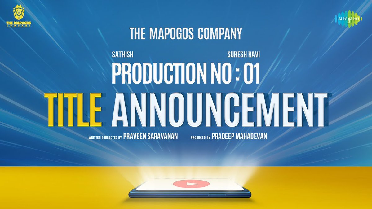 The 
<a href="/MapogosCompany/">The Mapogos Company</a>
 Production No:1 titled as #MustafaMustafa. Title Motion Poster Out Now. 

Link : youtu.be/8J0IpAgxV_E

Starring : Sathish, Suresh Ravi, Monica chinnakotla, Aishwarya dutta, Vijay TV Pugazh, Maanasa Choudhary, Karunakaran