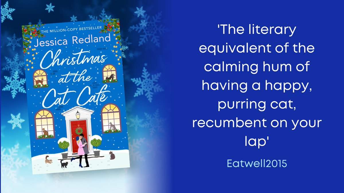 'The literary equivalent of the calming hum of having a happy, purring cat, recumbent on your lap' says @eatwella about #ChristmasAtTheCatCafe by @JessicaRedland eatwell2015.wordpress.com/2023/09/15/chr… Pick up a copy today ➡️ mybook.to/catcafesocial