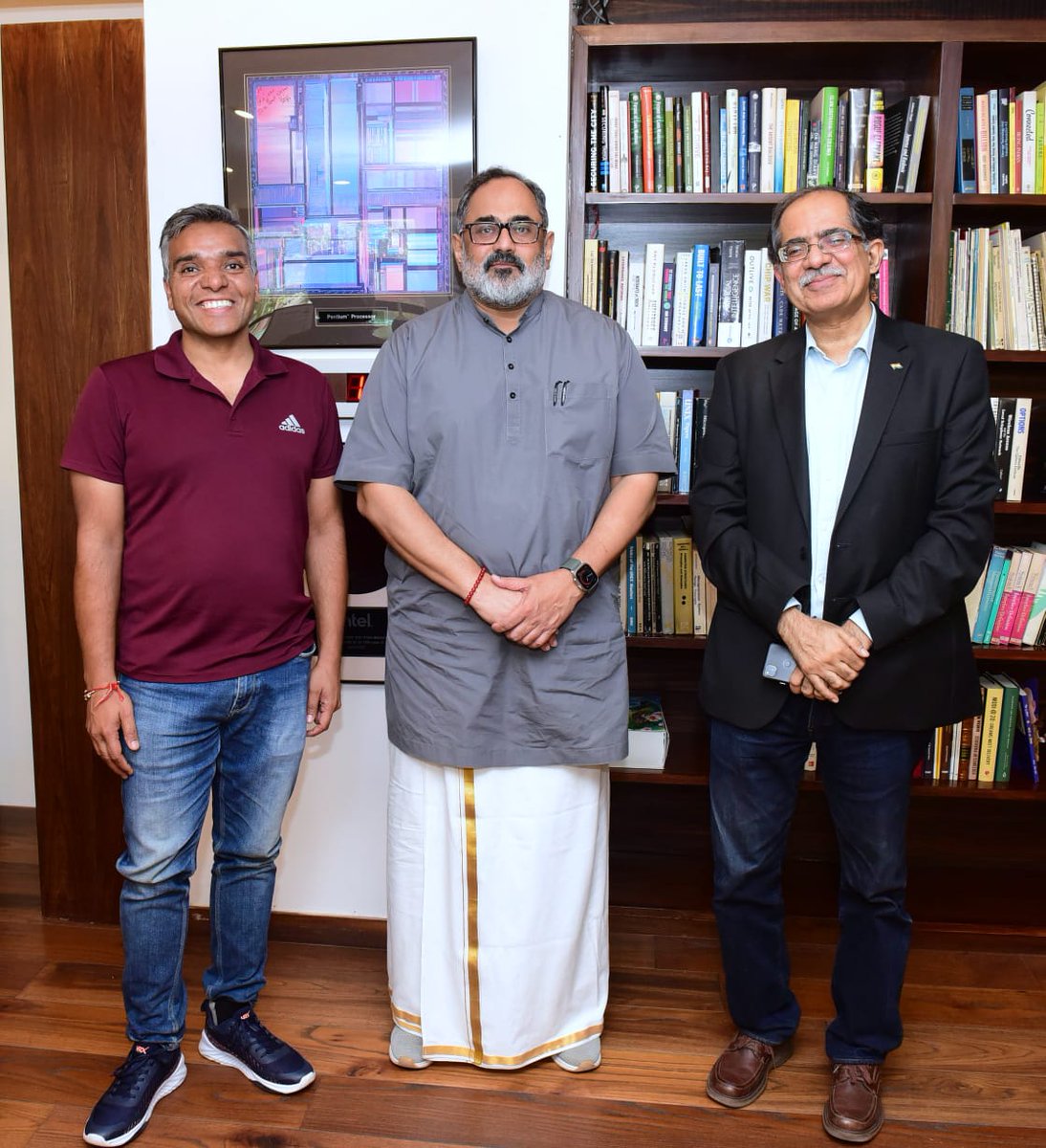 Rajeev Chandrasekhar 🇮🇳 (@rajeevrc_x) on Twitter photo Mr. Sharad Sharma, Co-founder <a href="/Product_nation/">ProductNation/iSPIRT</a> and Mr. Gaurav Aggarwal <a href="/fooobar/">Gaurav Aggarwal</a> called on me at my office <a href="/GoI_MeitY/">Ministry of Electronics & IT</a> today. Mr. Sharad Sharma, Co-founder <a href="/Product_nation/">ProductNation/iSPIRT</a> and Mr. Gaurav Aggarwal <a href="/fooobar/">Gaurav Aggarwal</a> called on me at my office <a href="/GoI_MeitY/">Ministry of Electronics & IT</a> today.