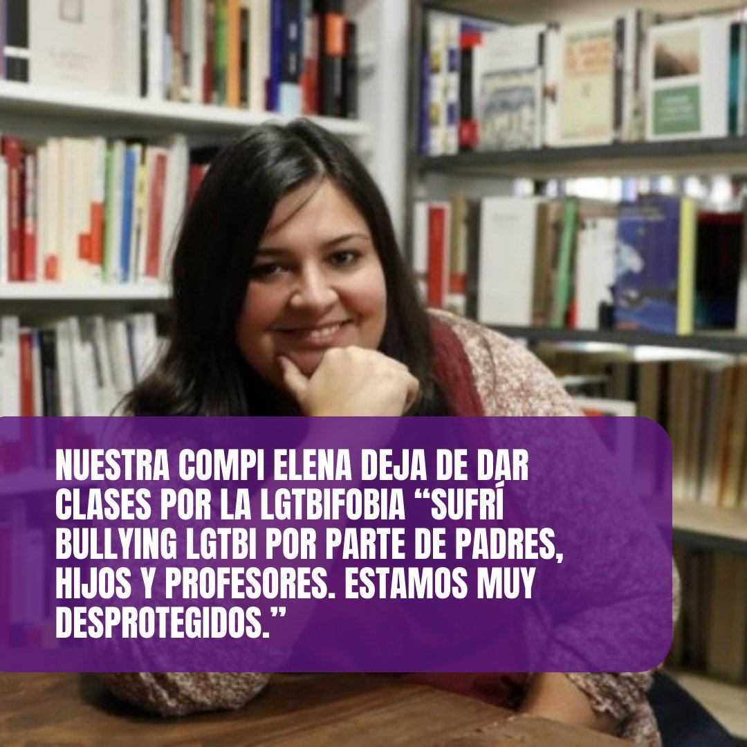 andalucialgbt's tweet photo. Nuestra compañera y profesora de Lengua y Literatura Elena @elenab_flores, ha dejado de dar clases por la violencia homófoba de las aulas. 

Abrimos 🧵 https://t.co/zFnRwjf92j