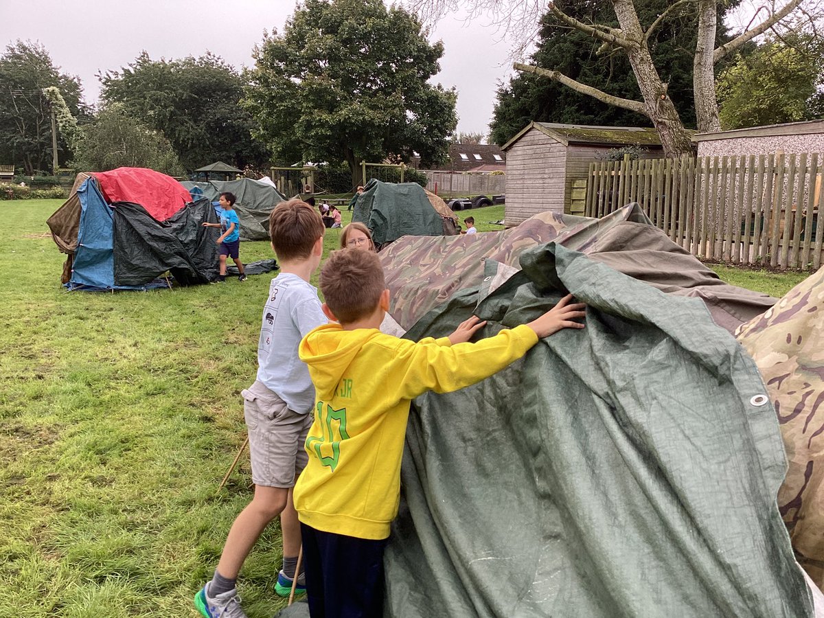rufforthschool's tweet photo. Class 3βs shelters are nearly ready for testing! #RPSDT @denbuilding https://t.co/URfjXOPktn