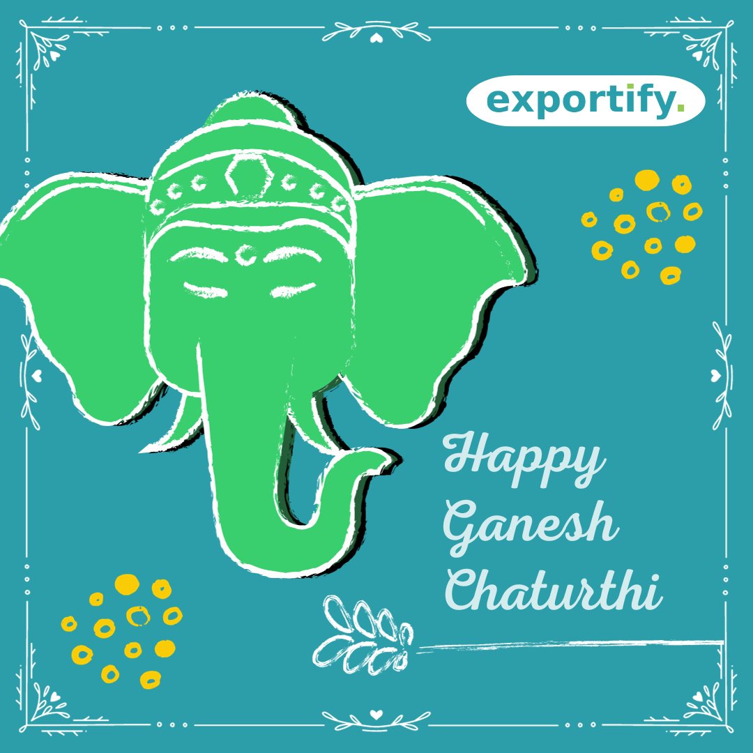 xportify's tweet image. #Exportify wishes all an auspicious Ganesh Chaturthi!

#ExportifyYourBusiness #Ganpati #GaneshChaturthi