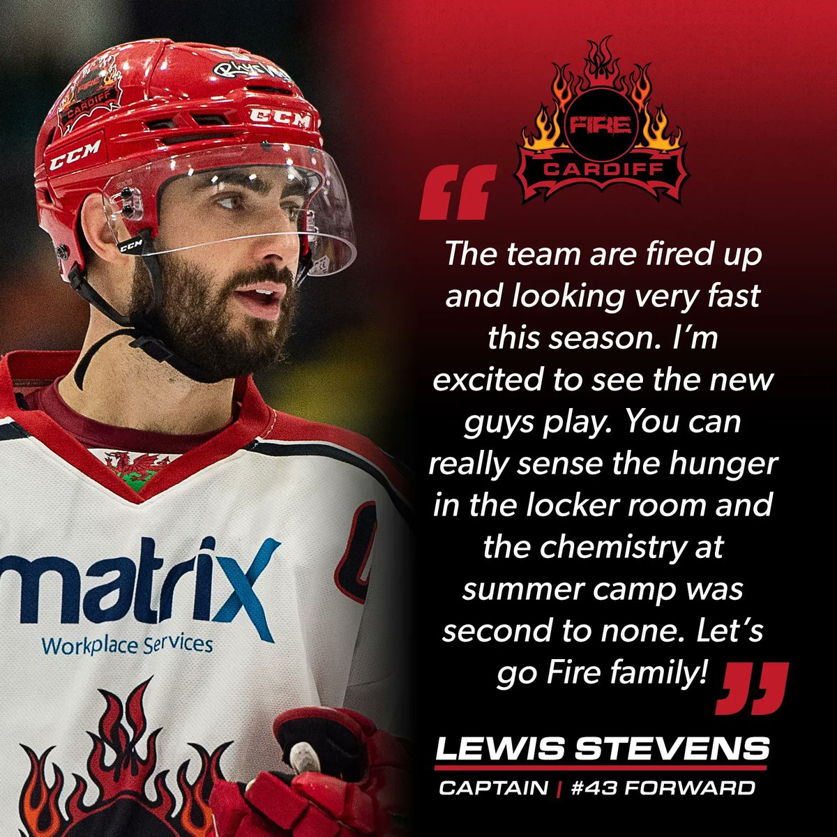 CardiffFireIHC's tweet photo. ๐ฌ Words from your Fire Captain Lewis on the eve of the opening game of the season... Let's go Fire family!
#FireQuotes | #FireItUp ๐ฅ https://t.co/xW5GhP7iiU