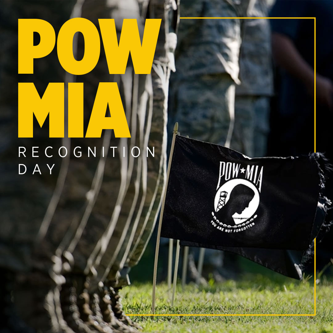 With our deepest respect, we remember our service members who have made extraordinary sacrifices as prisoners of war and those who've gone missing in action. National POW/MIA Day is a moment of commitment for Americans to keep searching and to never forget. #NotForgotten