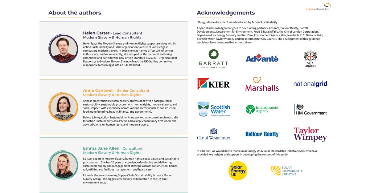 Mandy Messenger, Advanté MD was delighted to be part of the launch yesterday by @Action_Sustain of their new guidance ‘Addressing #ModernSlavery in #SolarPV Supply Chains’... more: ow.ly/w0gN50PLWbv 
#labourexploitation @SupplyCSSchool @balfourbeatty