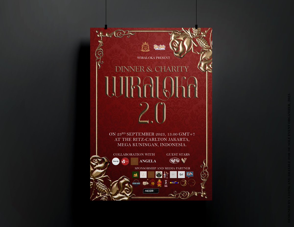 ᅠ
ᅠ
ㅤ ㅤ𝐃𝐈𝐍𝐍𝐄𝐑 &amp; 𝐂𝐇𝐀𝐑𝐈𝐓𝐘
 ㅤ   ㅤ  𝐖𝐈𝐑𝐀𝐋𝐎𝐊𝐀 𝟐.𝟎
 ㅤ   #ShareYourHappiness 

ㅤㅤ📆 : Saturday, 23rd September 2023
ㅤㅤ📍 : The Ritz-Carlton Jakarta,
ㅤㅤㅤ    Mega Kuningan, Indonesia.
ㅤㅤ🕘 : 13.00 — end. (GMT+7)
ᅠᅠ
ᅠ