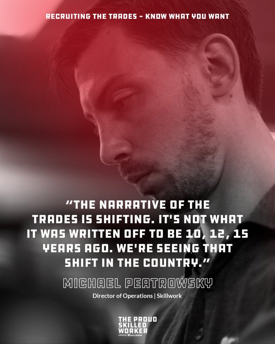 SkillworkCo's tweet image. 🔍🤝  Watch the full episode on our YouTube channel. #skillworkforum #manufacturing

🔄 Trades are evolving! Michael Peatrowsky discusses the shift. Dive in with #TradeEvolution. 🎥 Full episode on YouTube !