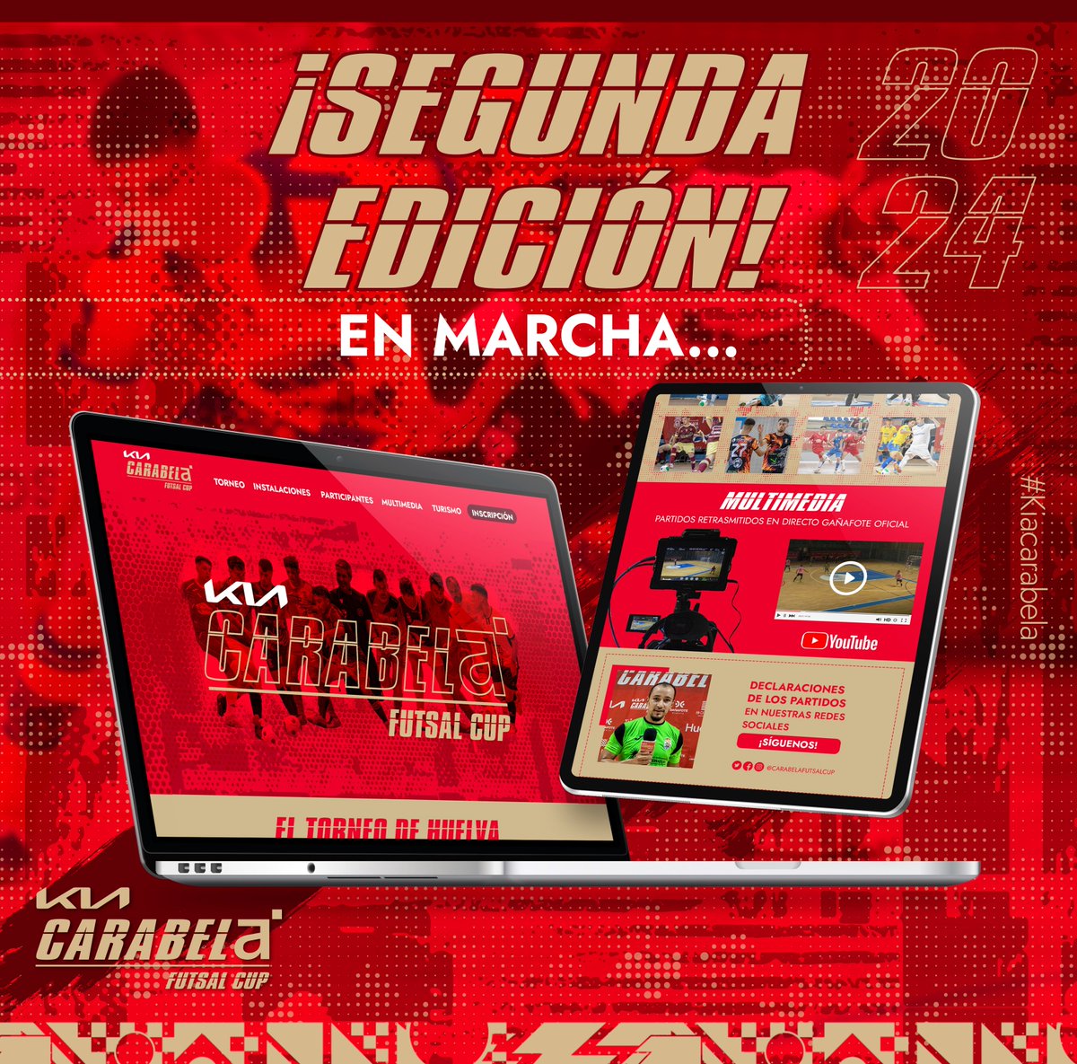 Estamos deseando contaros todo lo que estamos preparando para la 2ª edición de Kia Carabela Futsal Cup. Muy pronto disfrutaremos de puro fútbol sala.
#kiacarabela #carabelafutsalcup #torneofutbolsala
