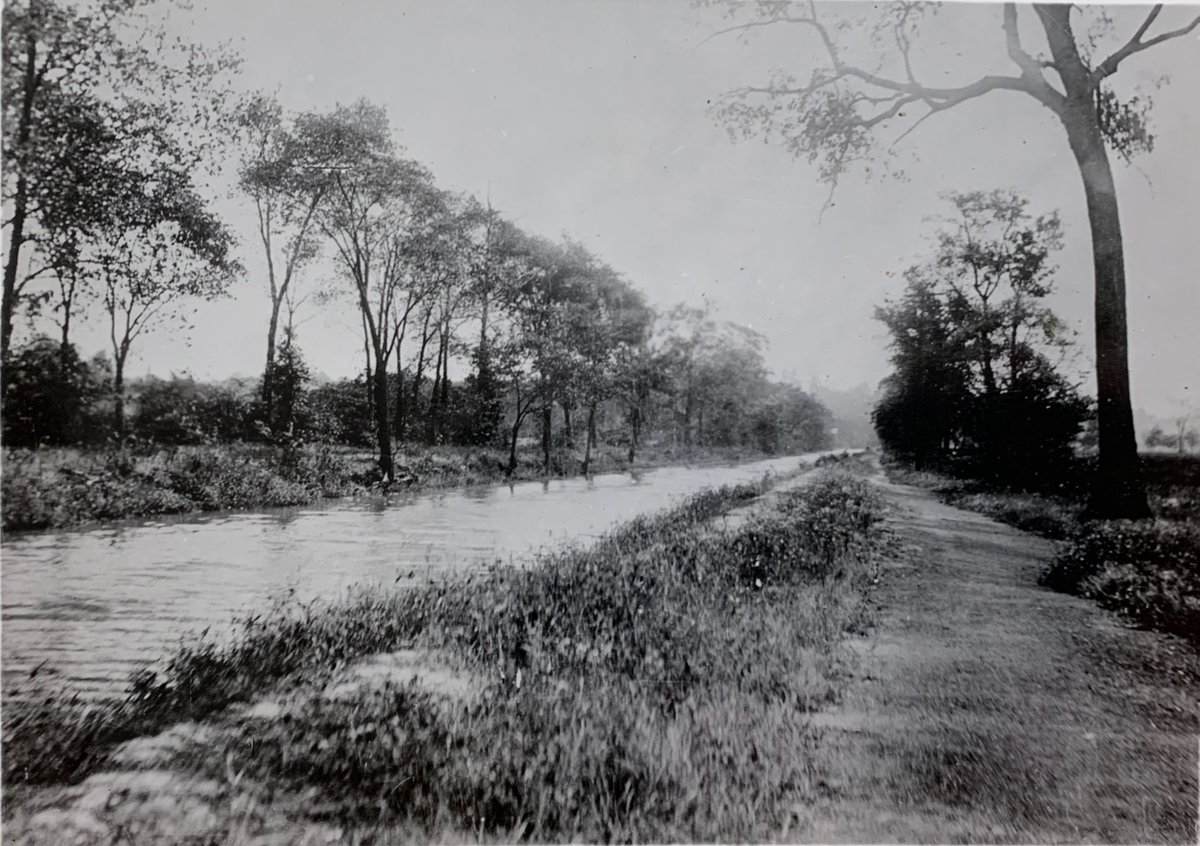 Construction of the Ohio &amp; Erie Canal began in 1825 &amp; was completed in 1832. It was a significant engineering feat, requiring the construction of locks, aqueducts, and reservoirs. 

Photo Credit: WRHS: Ohio + Erie Looking South Toward Harvard Between Locks 42 + 41 1860s