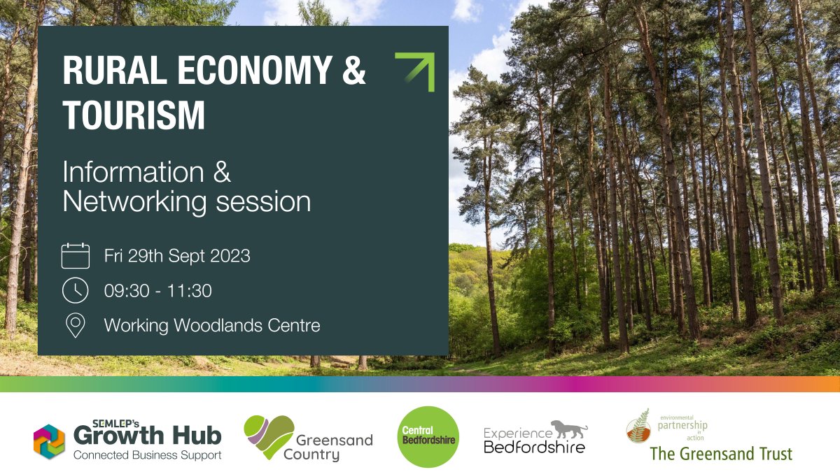 Do you want to grow your #CBedsBusiness?
Get advice from @SEMLEPGrowthHub business adviser on 29 Sept - doors opening at 09:30 a.m.
Find out more >  ow.ly/wyto50PLVk2
@letstalkcentral @fsbbedcambhert @greensandsocial @bedsrcc 
#BusinessFunding