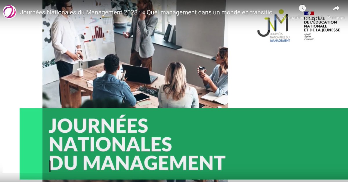 📢 7ème édition des Journées Nationales du #Management 2023 (#JNM)
« Quel management dans un monde en transitions ? » 
🗓mercredi 11 et jeudi 12 octobre 2023
📍 Centre de colloques du Campus à Aubervilliers
➡ melchior.fr/eee/les-journe…