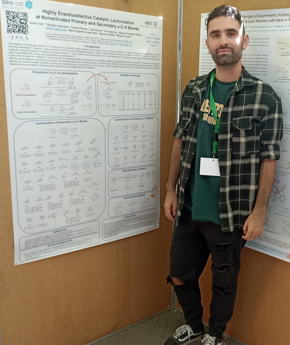 QBIS-CAT Research Group (@qbiscat_udg) on Twitter photo Also in the <a href="/ICIQchem/">ICIQ</a> school, <a href="/NikosSiakavaras/">Nikos Siakavaras</a> presented a poster summarizing our work on enantioselective catalytic lactonization at non-activated strong C-H bonds (also available in <a href="/J_A_C_S/">J. Am. Chem. Soc.</a>). Well done Nikos!
<a href="/MiquelCostas/">Miquel Costas</a> <a href="/ArnauCall/">Arnau Call</a> <a href="/MassimoBietti/">Massimo Bietti</a> <a href="/IQCCUdG/">IQCC UdG</a> <a href="/udgdoctorat/">Escola de Doctorat de la UdG</a> Also in the <a href="/ICIQchem/">ICIQ</a> school, <a href="/NikosSiakavaras/">Nikos Siakavaras</a> presented a poster summarizing our work on enantioselective catalytic lactonization at non-activated strong C-H bonds (also available in <a href="/J_A_C_S/">J. Am. Chem. Soc.</a>). Well done Nikos!
<a href="/MiquelCostas/">Miquel Costas</a> <a href="/ArnauCall/">Arnau Call</a> <a href="/MassimoBietti/">Massimo Bietti</a> <a href="/IQCCUdG/">IQCC UdG</a> <a href="/udgdoctorat/">Escola de Doctorat de la UdG</a>